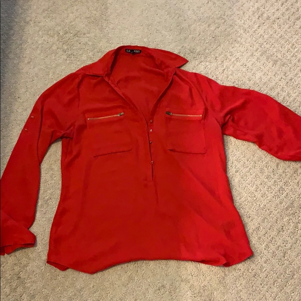 Express Long Sleeve Shirt - Red